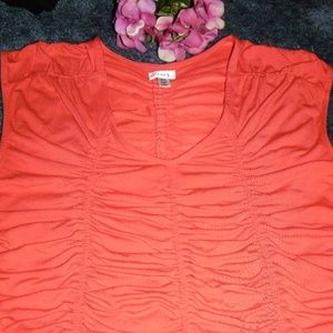 ZOWY Red Sleeveless Ruched Top S/P